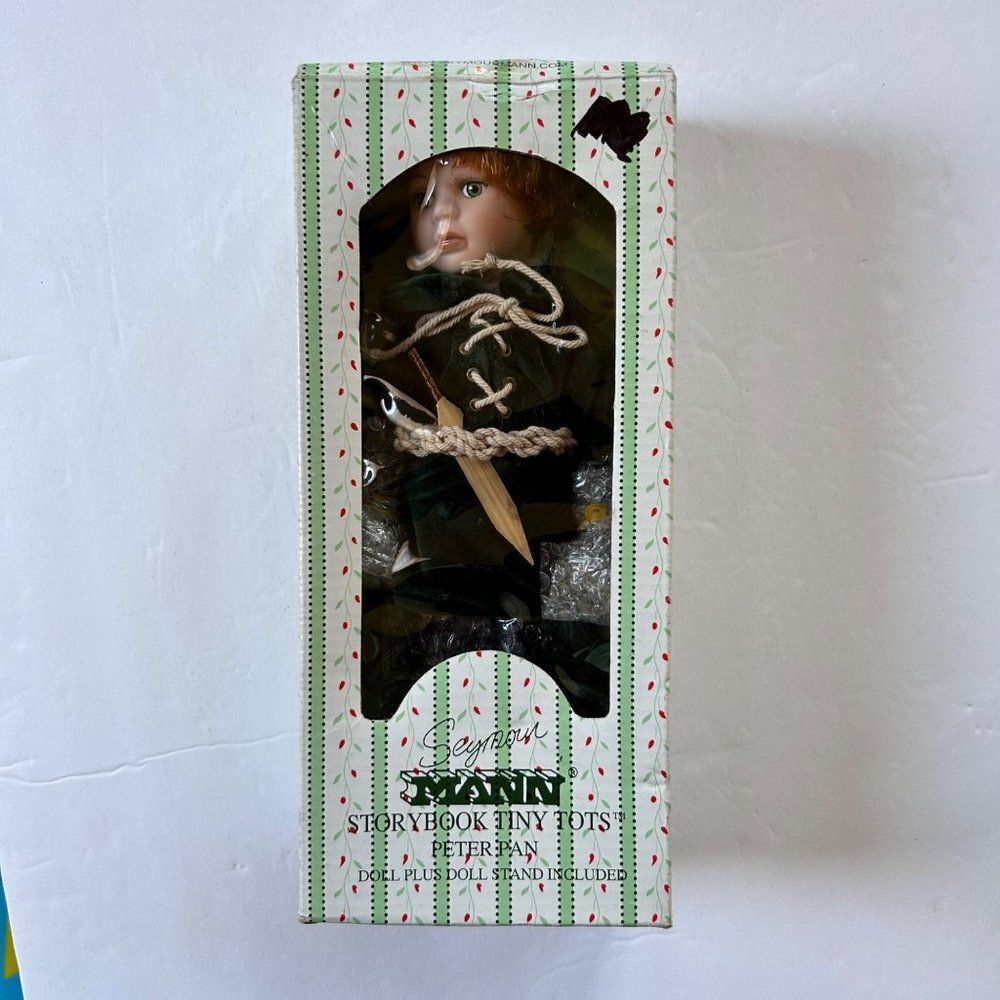 Peter Pan Doll Seymour Mann Storybook Tiny Tots Doll Story Book Porcelain 10" - Picture 6 of 12